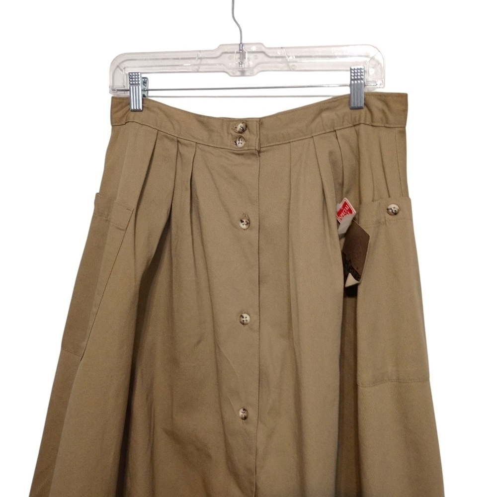 Osh Kosh - Women's Vintage Classic Tan Button-Down Skirt - Size 8 - Picture 2 of 7
